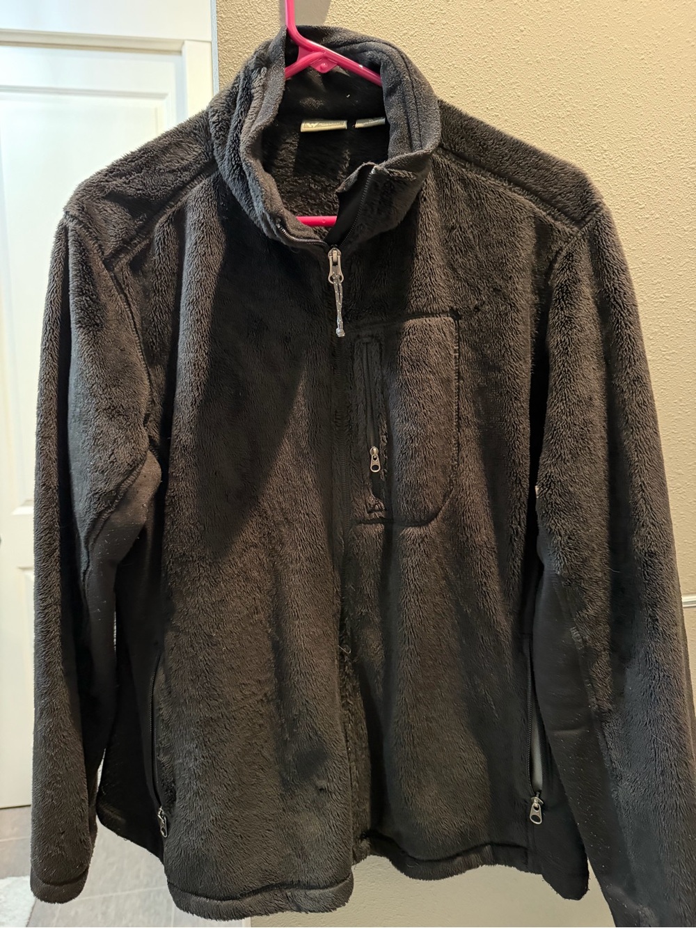 White Sierra Women's Black Plush Fleece Jacket